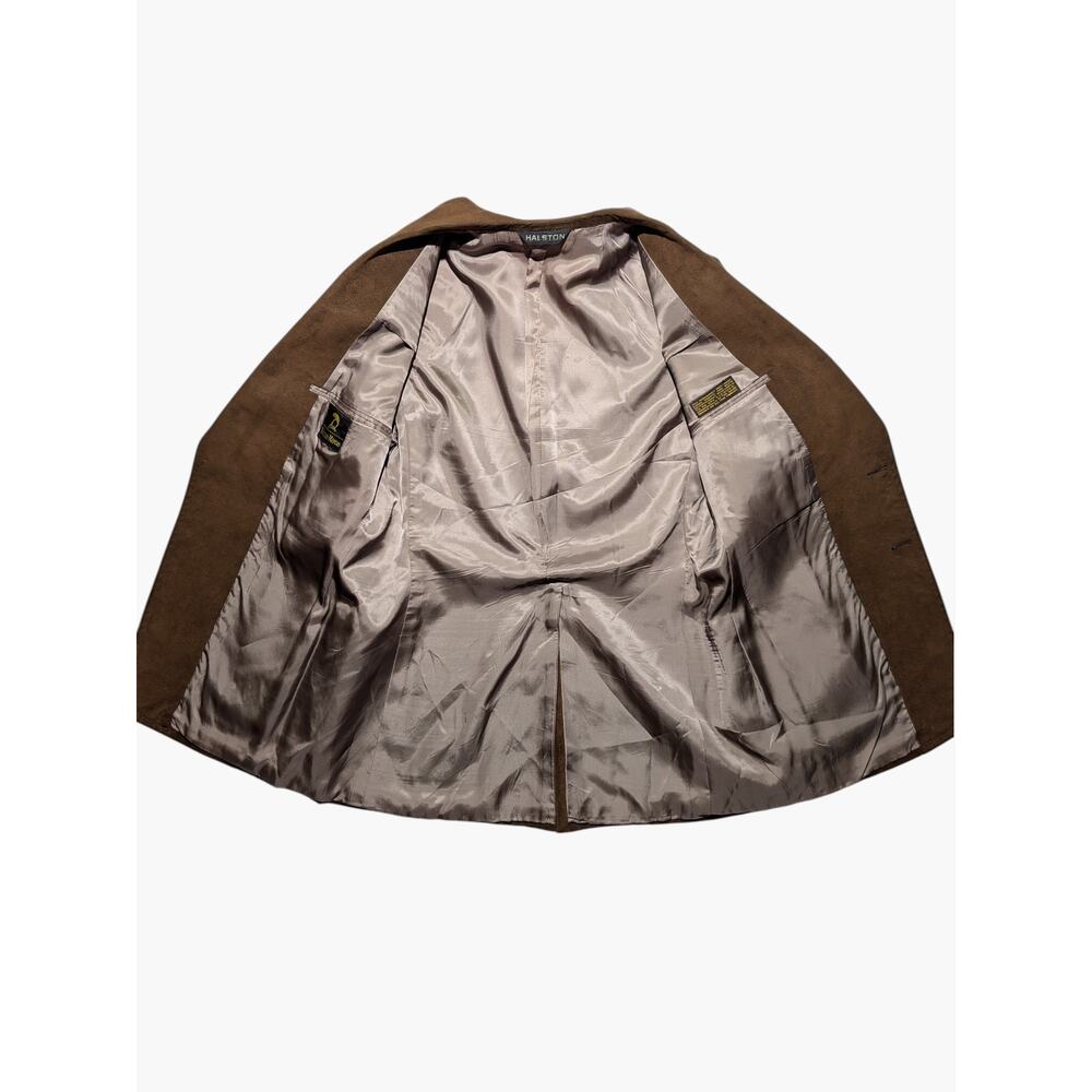 Vintage Halston Faux Suede Blazer – Neiman Marcus – Brown‎ – Men's M (Est.) - Picture 6 of 16